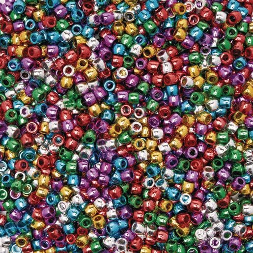 Metallic Pony Beads, 450 Grams