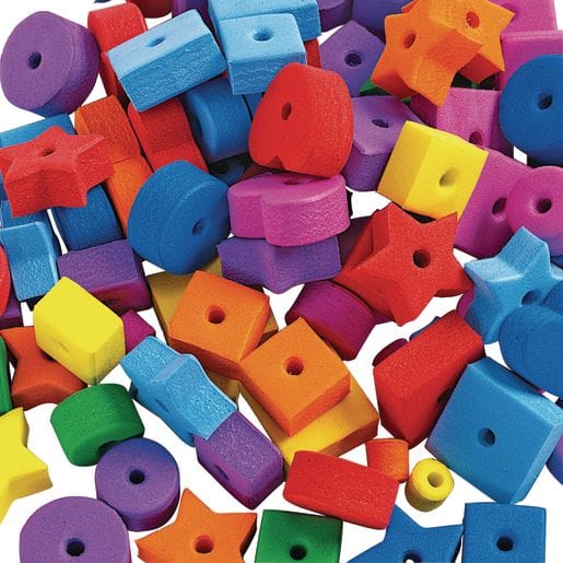 Jumbo Fun Shapes Foam Beads, 500 Pieces