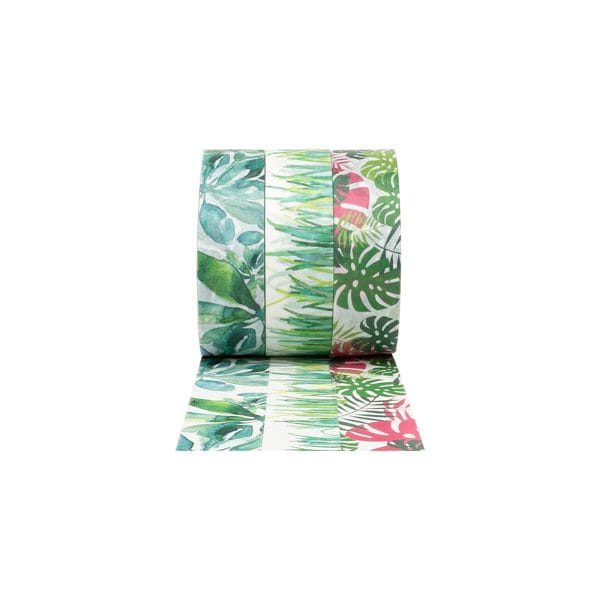Washi Tape - Fresh Leaves, 3 Rolls