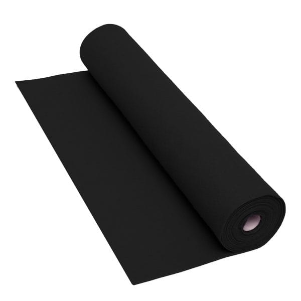 Black Felt Roll - 5 m x 45 cm, 160 gsm
