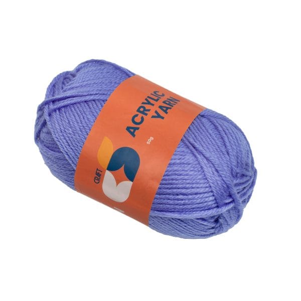 Acrylic Yarn, 2mm, 50g, Purple