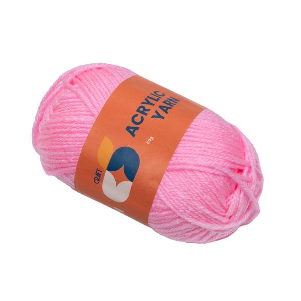 Acrylic Yarn, 2mm, 50g, Pink