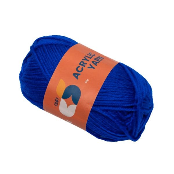 Acrylic Yarn, 2mm, 50g, Royal Blue