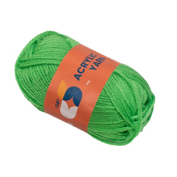 Acrylic Yarn, 2mm, 50g, Light Green