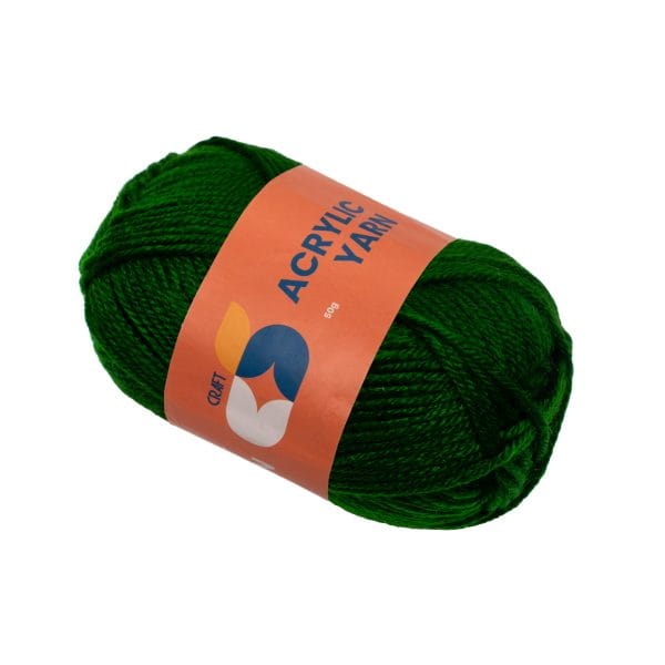 Acrylic Yarn, 2mm, 50g, Green