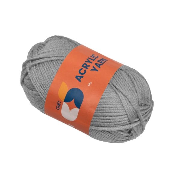 Acrylic Yarn, 2mm, 50g, Grey