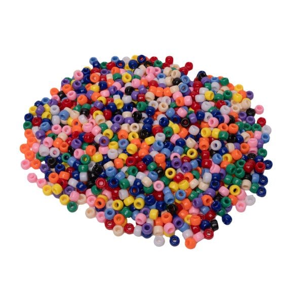 Pony Beads 6 x 9 mm, 1000 Pieces, Regular
