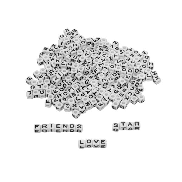 Alphabet Beads, 7 mm - 300 Pieces