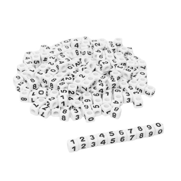 Number Beads, 7 mm, 300 Pieces