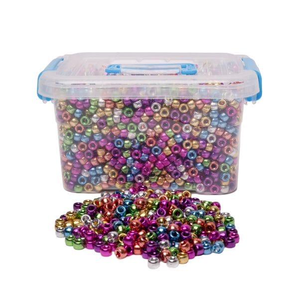 Metallic Pony Beads - 4000 Pieces