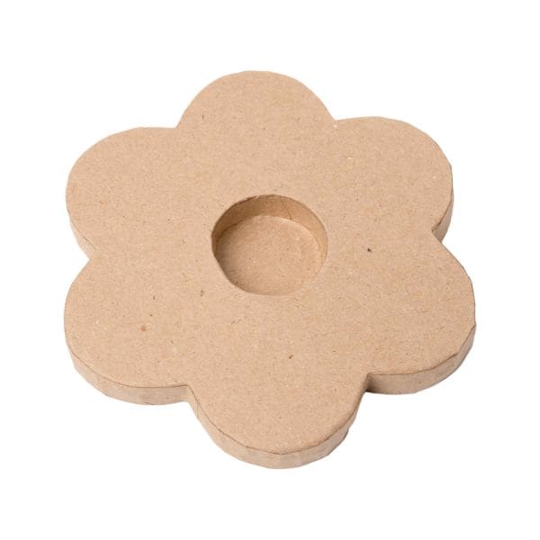 Papier-Mache Tea Light Holders, Flower, Set of 6
