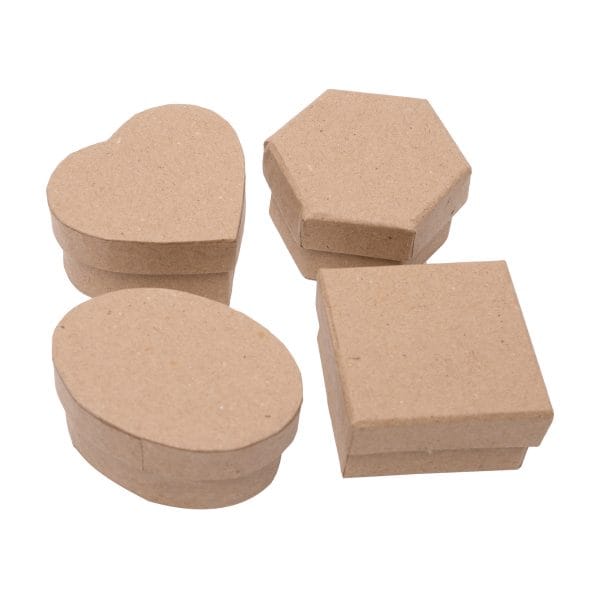 Papier-Mache Teeny-Tiny Boxes, Set of 12