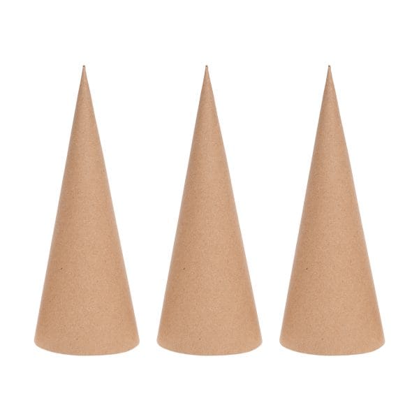 Papier-Mache Cones, 20 cm, Set of 20