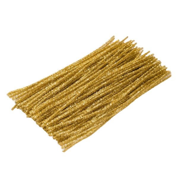Gold Metallic Pipe Cleaners - Set of 100