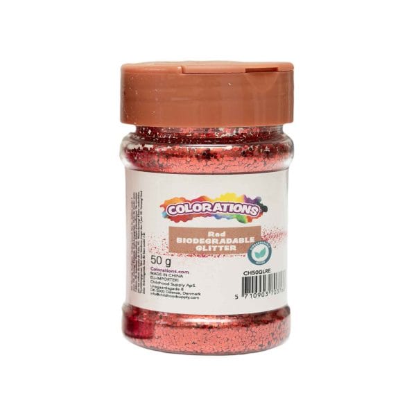 Biodegradable Glitter, Red - 50 g