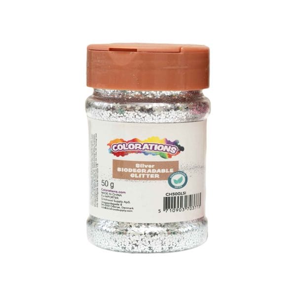 Biodegradable Glitter, Silver - 50 g