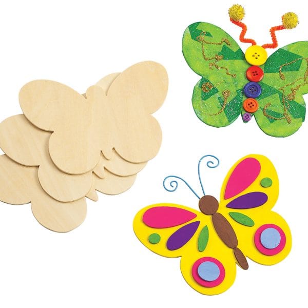 Wooden Butterfly Shapes,Set of 12