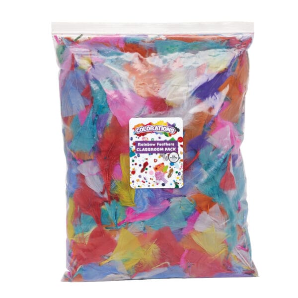 Rainbow Feathers Classroom Pack, 225 Grams