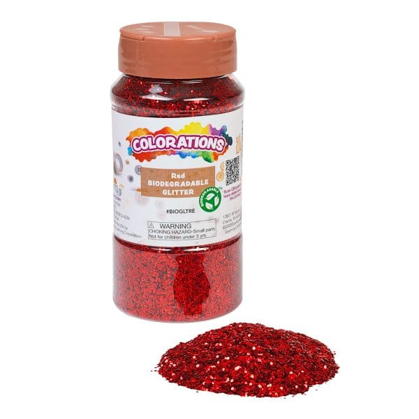 Biodegradable glitter 113 g - red