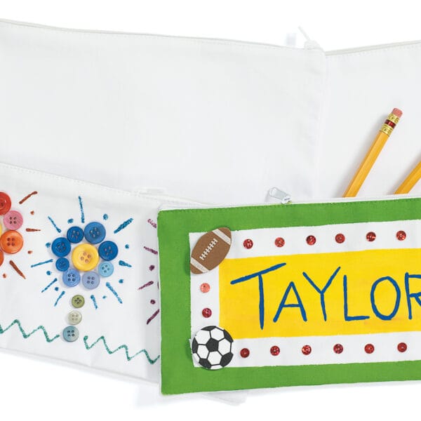 Canvas Pencil Bags, Set of 12