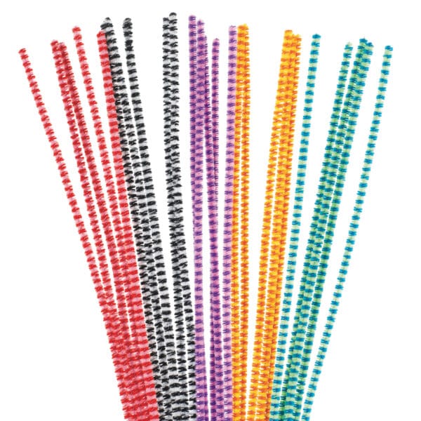 Striped Pipe Cleaners - Set of 200