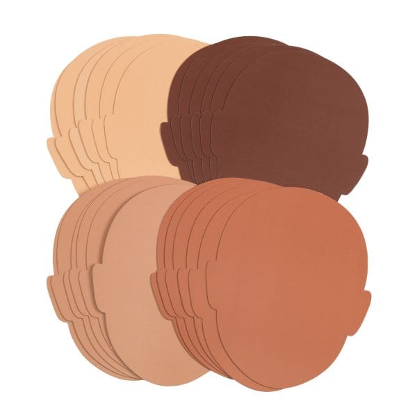 Colours Like Me Faces, 4 Colours, Set Of 24