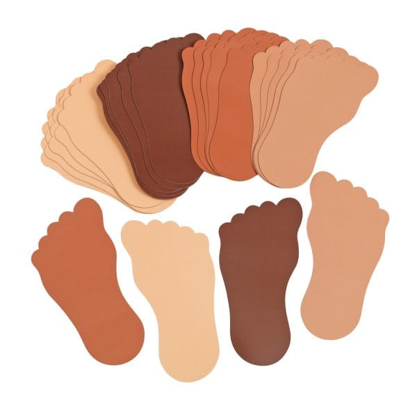 Colours Like Me Feet, 4 Colours, Set of 24