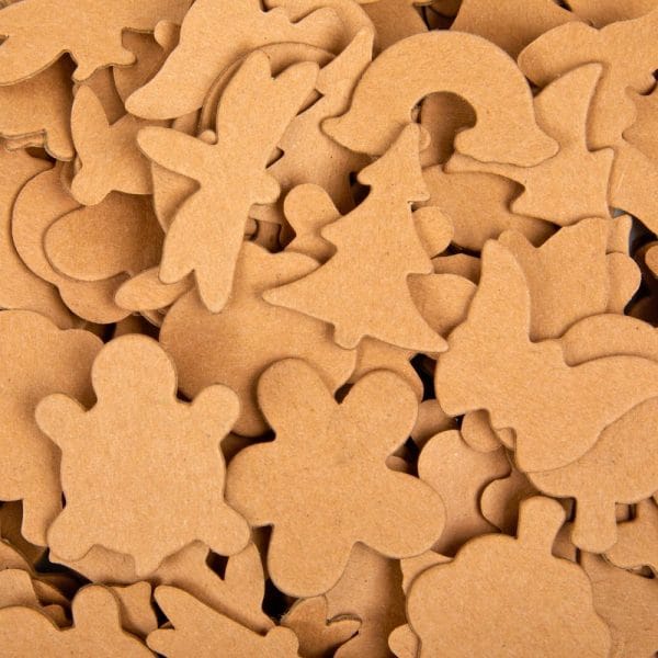 Natural Tone Assorted Pasting Shapes, 250 Pieces