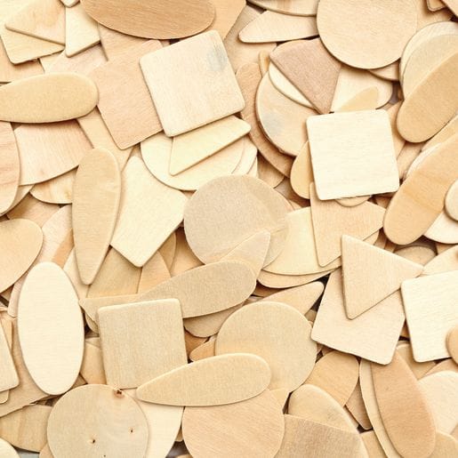 Wood Geo Shapes, 1000 Pieces