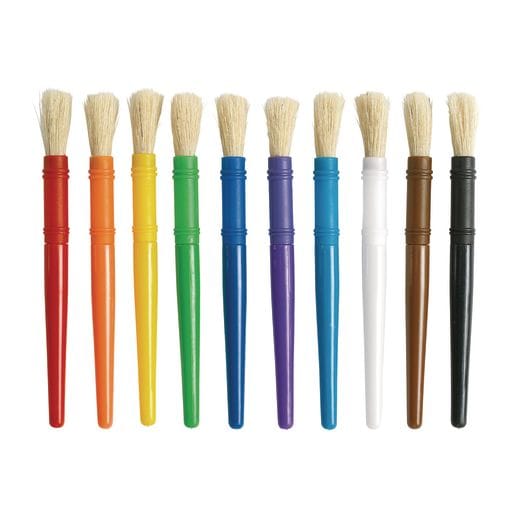Plastic Chubby Brushes - Set of 10