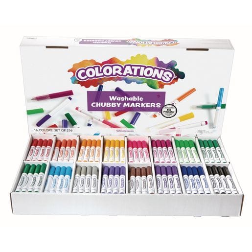 256 Washable Chubby Markers