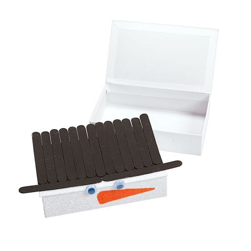 White Cardboard Pencil Boxes, Set of 12