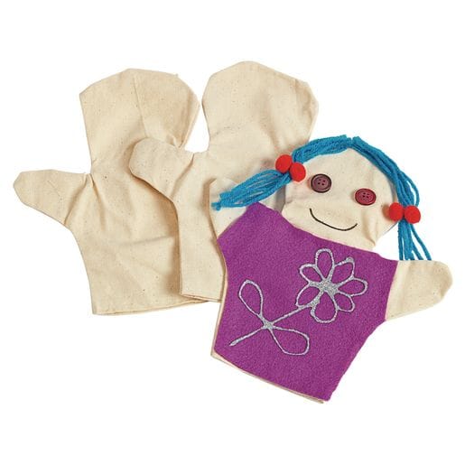 Canvas Person Puppets, Set of 12
