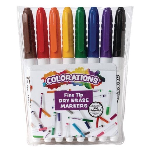 8 Fine Tip Dry Erase Markers