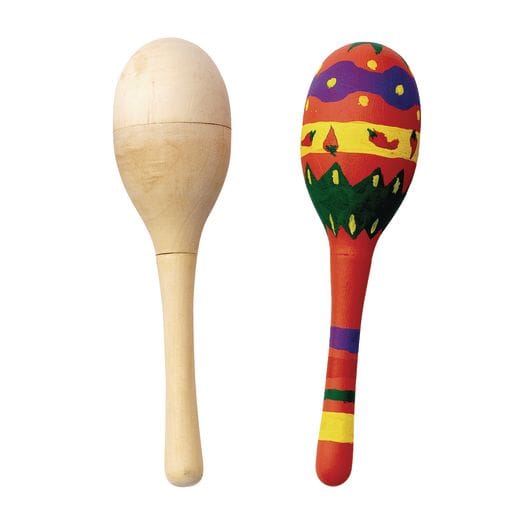 Decorate Your Own Wooden Maracas, Set of 12