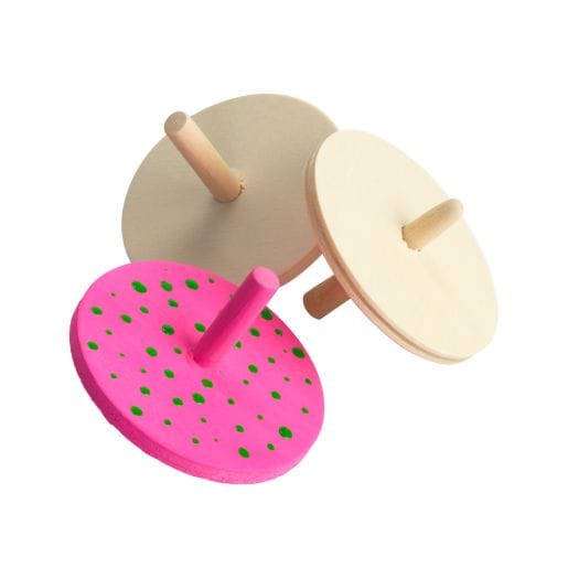 Whirling Wooden Tops, Set of 24