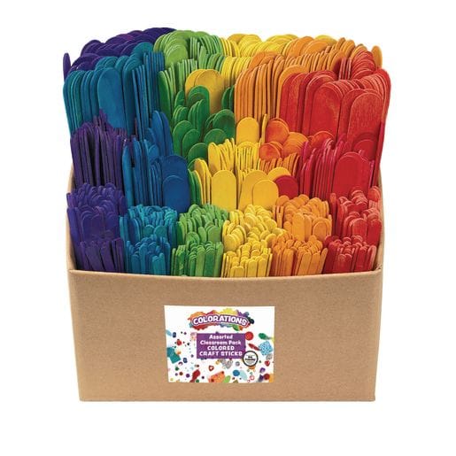 Coloured Craft Stick Class Pack, 1200 Pieces