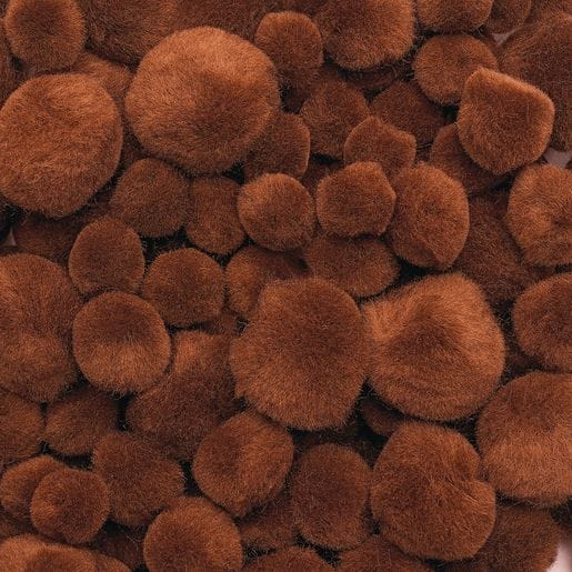 Pom-Poms Brown - 100 Pieces