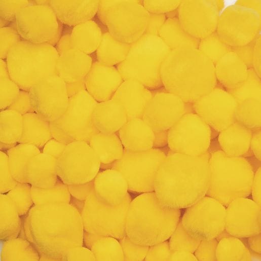 Pom-Poms Yellow - 100 Pieces