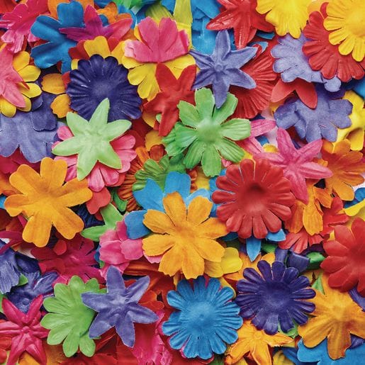 Colorful Fabric Flowers, 300 Pieces