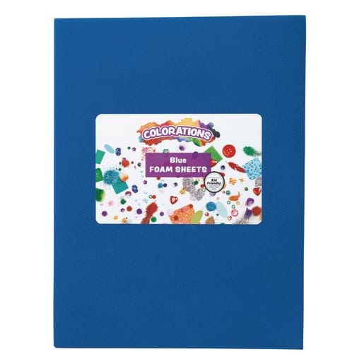 Blue Single Color Foam Sheets, 10 Pieces