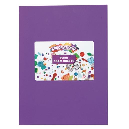 Purple Single Color Foam Sheets, 10 Pieces