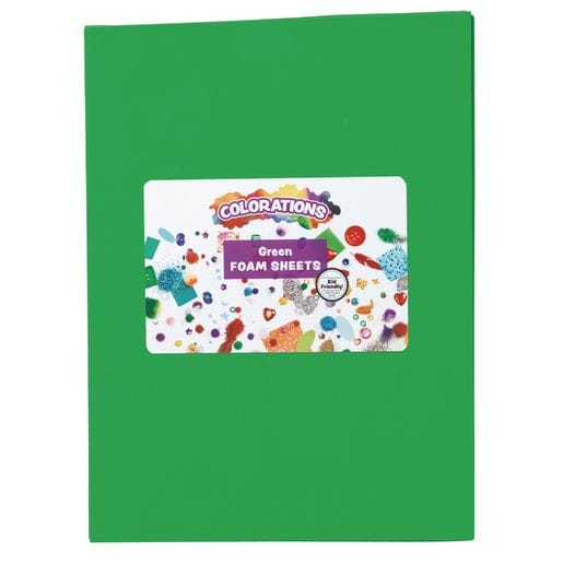Green Single Color Foam Sheets, 10 Pieces