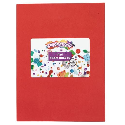 Red Single Color Foam Sheets, 10 Pieces