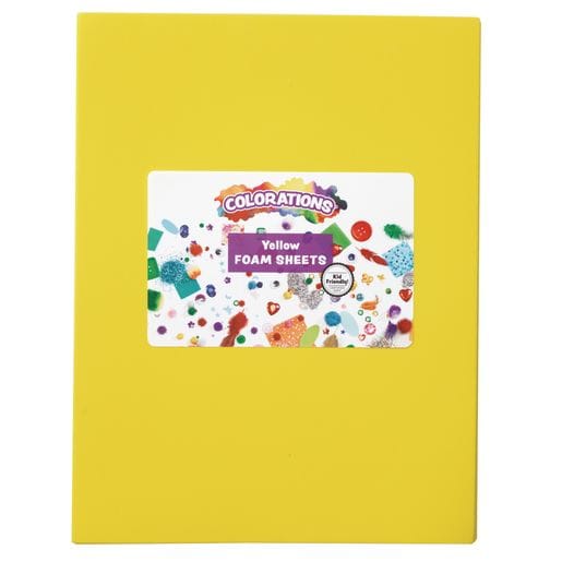 Yellow Single Color Foam Sheets, 10 Pieces