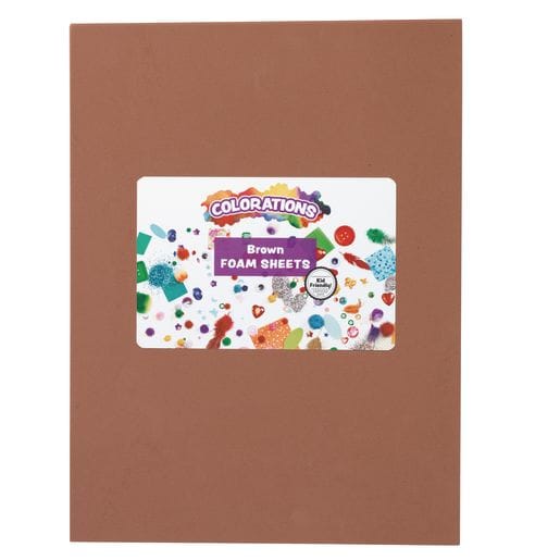 Brown Single Color Foam Sheets, 10 Pieces