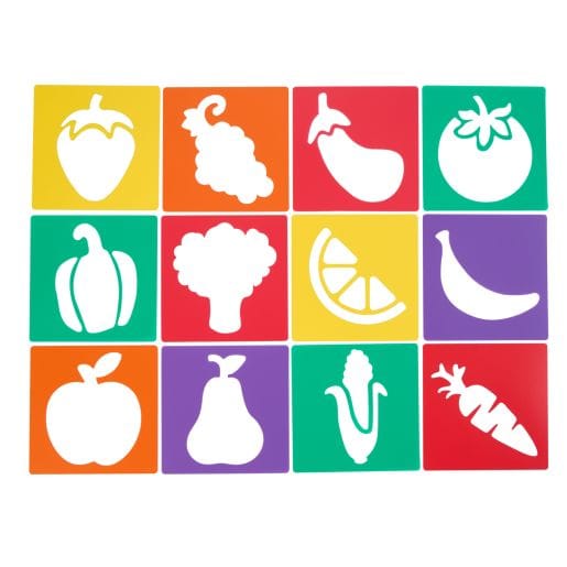 Fruit & Veg Stencils - S/ 12