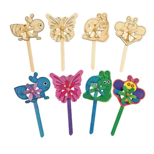 Decorate Your Own Garden Windmills, Set of 12