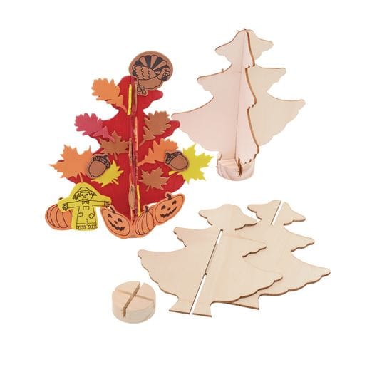 Easy Build Wooden Tree, Set of 12