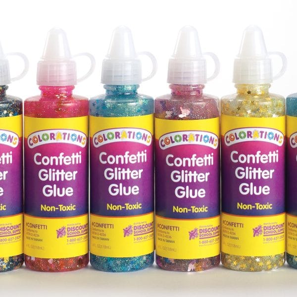 Confetti Glitter Glue 120 ml - Set of 6